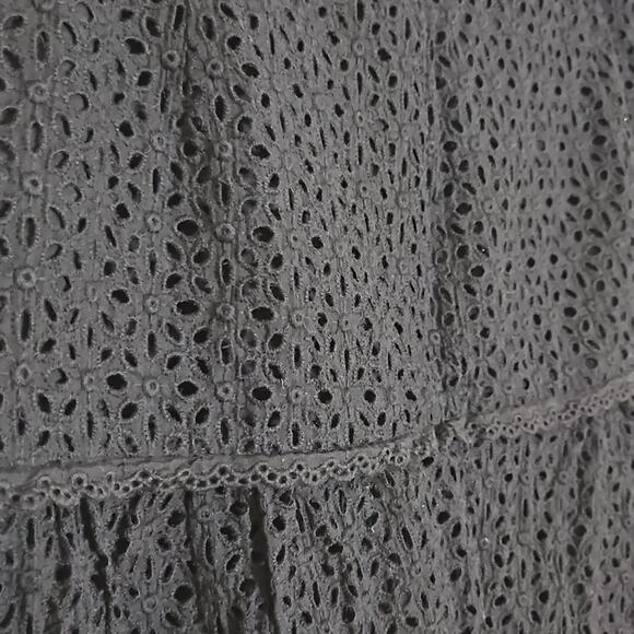 Laundry by Shelli Segal Black Eyelet Full Skirt Sz 10 - Picture 4 of 11